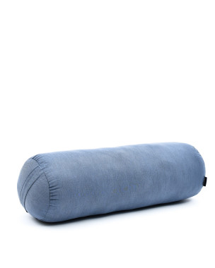 Leewadee grande yoga bolster: supporto per pilates allungato, cuscino da meditazione, realizzato a mano in kapok naturale, 60 x 25 x 25 cm, Antracite