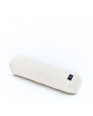 Leewadee Yoga Bolster – Shape-Retaining Cervical Neck Roll, Tube Pillow for Comfortable Reading, Made of Eco-Friendly Kapok, 20 x 6 x 6 inches, ecru