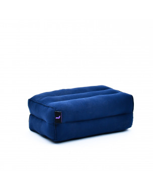 Leewadee Yoga Block – Floor Cushion for Yoga Practice, Meditation Seat Cushion for Workouts Filled with Eco-Friendly Kapok, 14 x 7 x 5 inches, blue