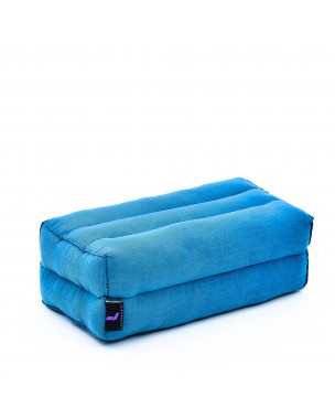 Leewadee Yoga Block – Floor Cushion for Yoga Practice, Meditation Seat Cushion for Workouts Filled with Eco-Friendly Kapok, 14 x 7 x 5 inches, light blue