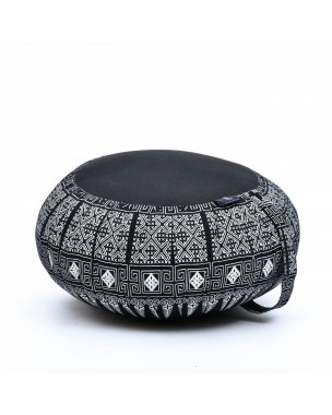Leewadee Zafu Yoga Pillow – Round Meditation Cushion for Yoga Exercises, Light Floor Pillow Filled with Eco-Friendly Kapok, 14 x 8 inches, black