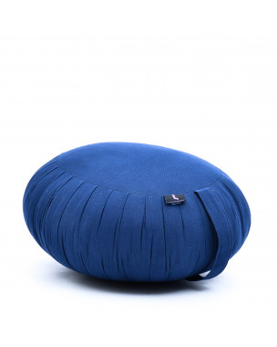 Leewadee Zafu - Coussin de méditation rond traditionnel japonais, coussin Zafu de yoga en kapok, assise au sol 36 x 20 cm, Bleu