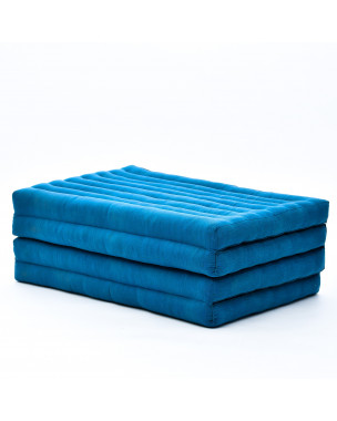 Leewadee Trifold Mattress Standard – Comfortable Thai Massage Pad, Foldable Floor Mattress Filled with Kapok, Perfect to Use as a Sleeping Mat 79 x 28 inches, Light Blue
