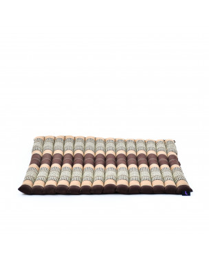 Leewadee Zabuton - Tapis Zabuton traditionnel enroulable et fait à la main, yoga mat épais rembourré en kapok, 70 x 70 cm, Marron