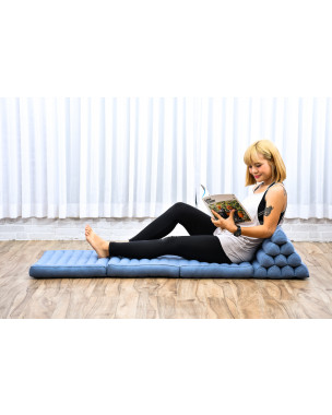 Leewadee - Comfortable Japanese Floor Mattress Used As Thai Floor Bed With Triangle Cushion, Futon Mattress Or Thai Massage Mat, 67 x 21 inches, Anthracite