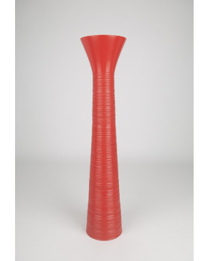 Leewadee Grande Vaso Da Terra: Alto Vaso Stile Boho In Legno Di Mango Per Rami Di Pampa, 90 cm, Rosso