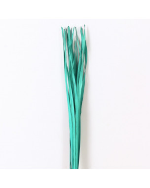 Leewadee Palm Leaves – Loose and Colored Decor Twigs for Floor Vases, Naturally Dried Arrangements for Home and Business Decorations, 47 inches, turquoise