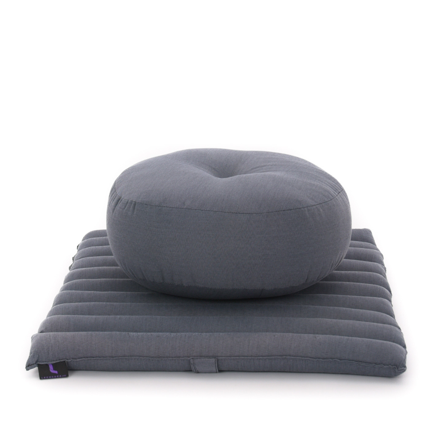 Leewadee Meditation Cushion Set – 1 Small Zafu Yoga Pillow and 1 Small  Roll-Up Zabuton Mat Filled with Kapok, Anthracite