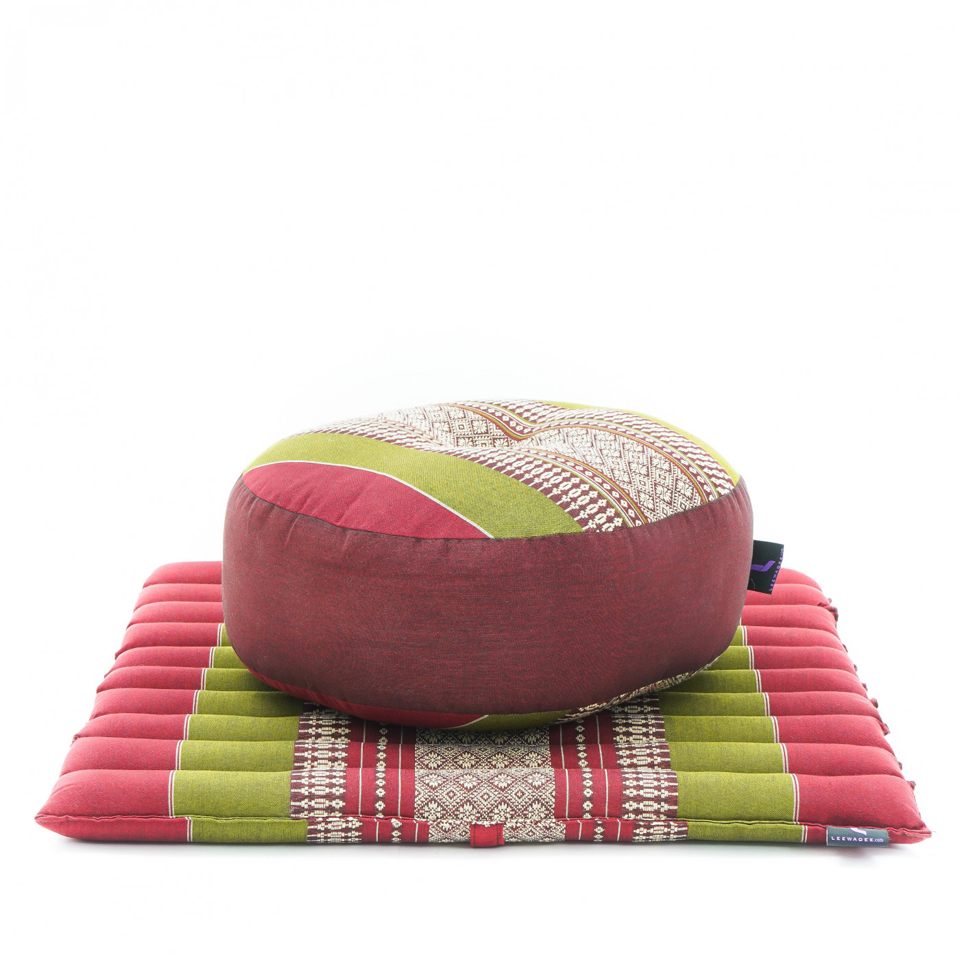 Leewadee Meditation Cushion Set – 1 Small Zafu Yoga Pillow and 1 Small  Roll-Up Zabuton Mat