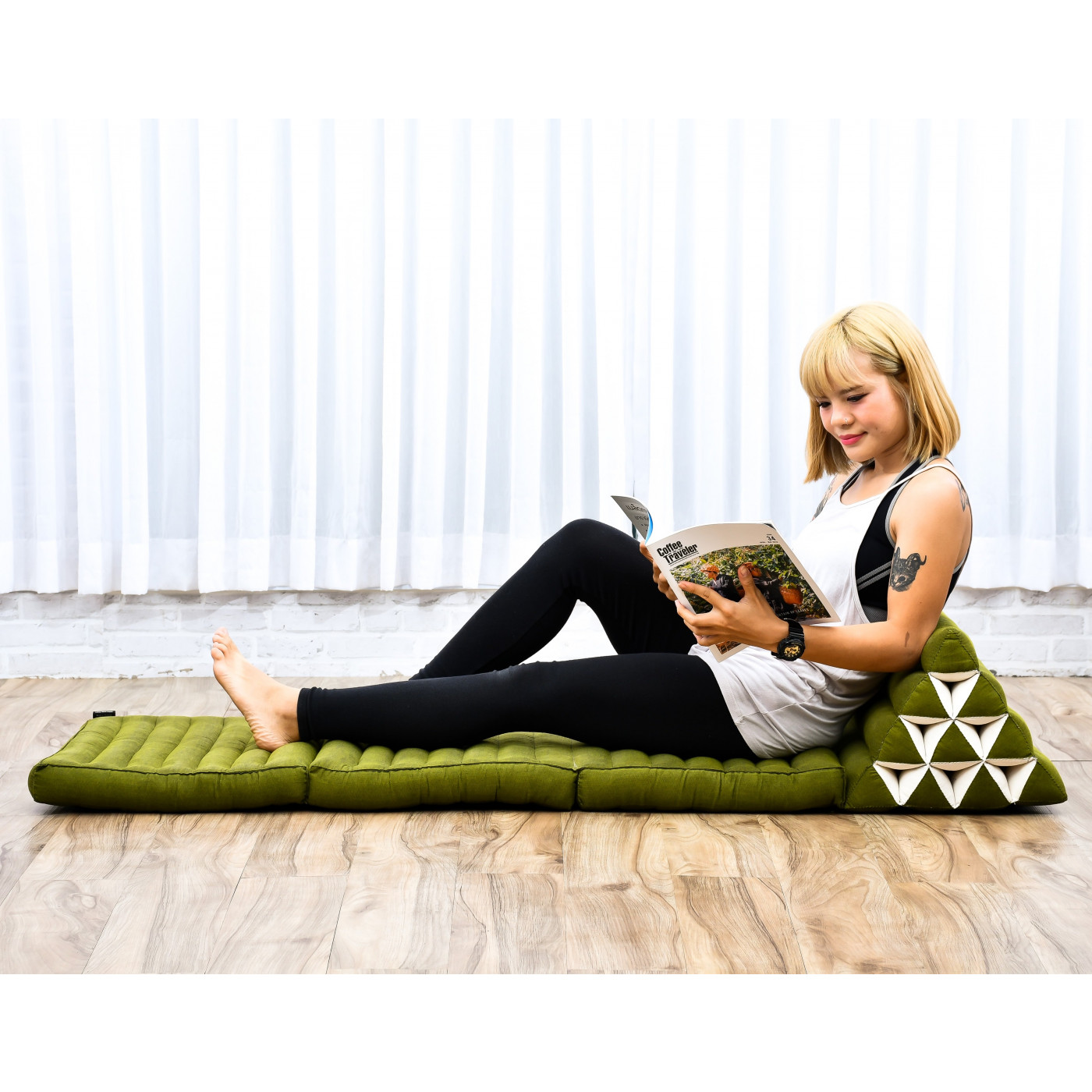 Leewadee futón plegable XL – Colchoneta grande para doblar de kapok,  colchón para invitados, futón hecho a