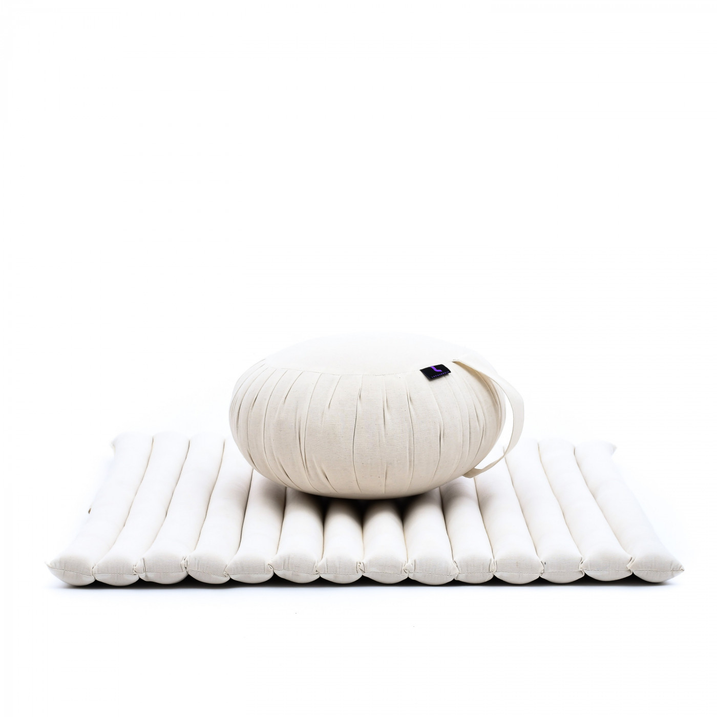 Leewadee Meditation Cushion Set – 1 Round Zafu Yoga Pillow and 1