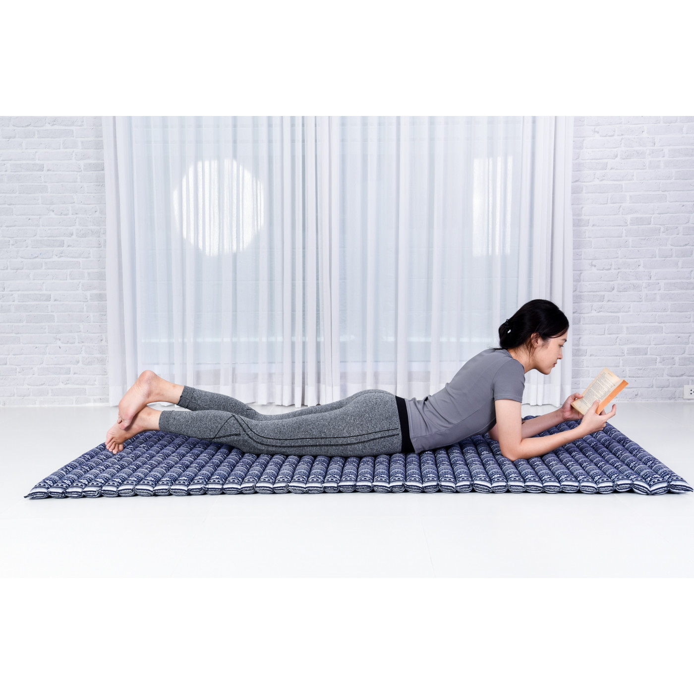 Roll Up Thai Mattress KAPOK 100% Filled Meditation Cushion Yoga Day Bed Massage 
