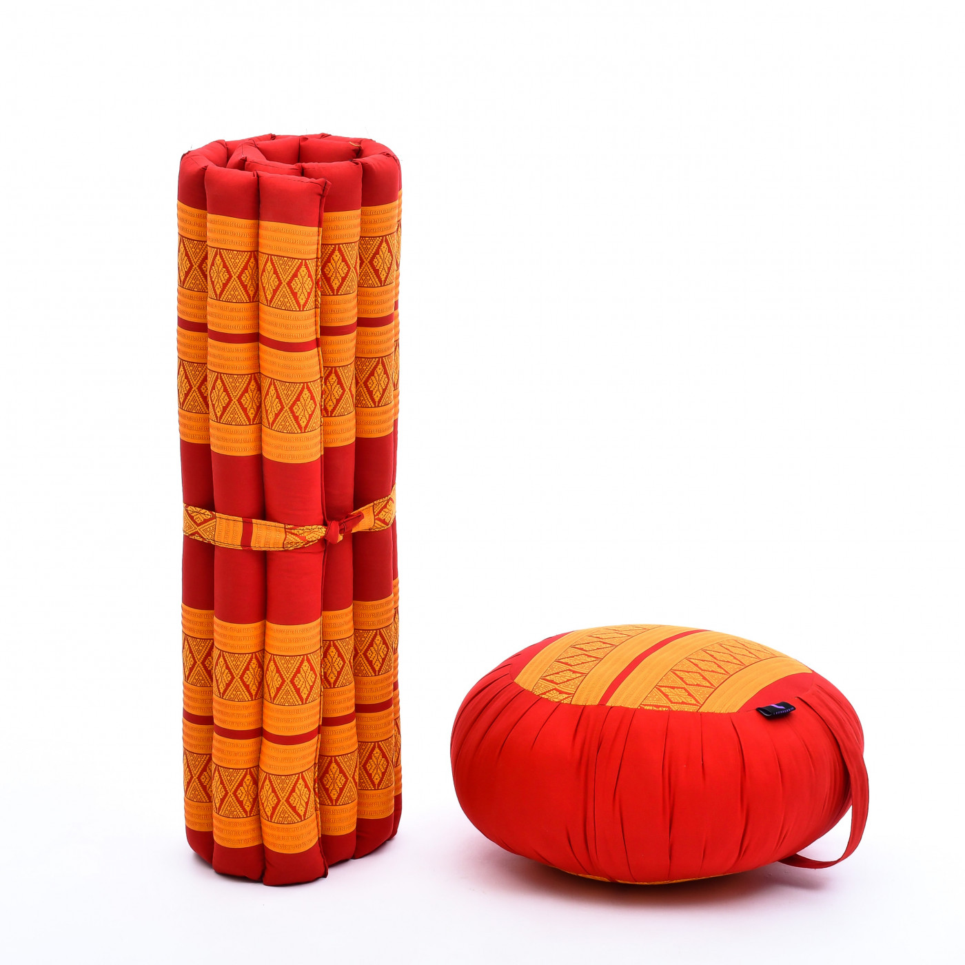 Leewadee Meditation Cushion Set – 1 Round Zafu Yoga Pillow and 1