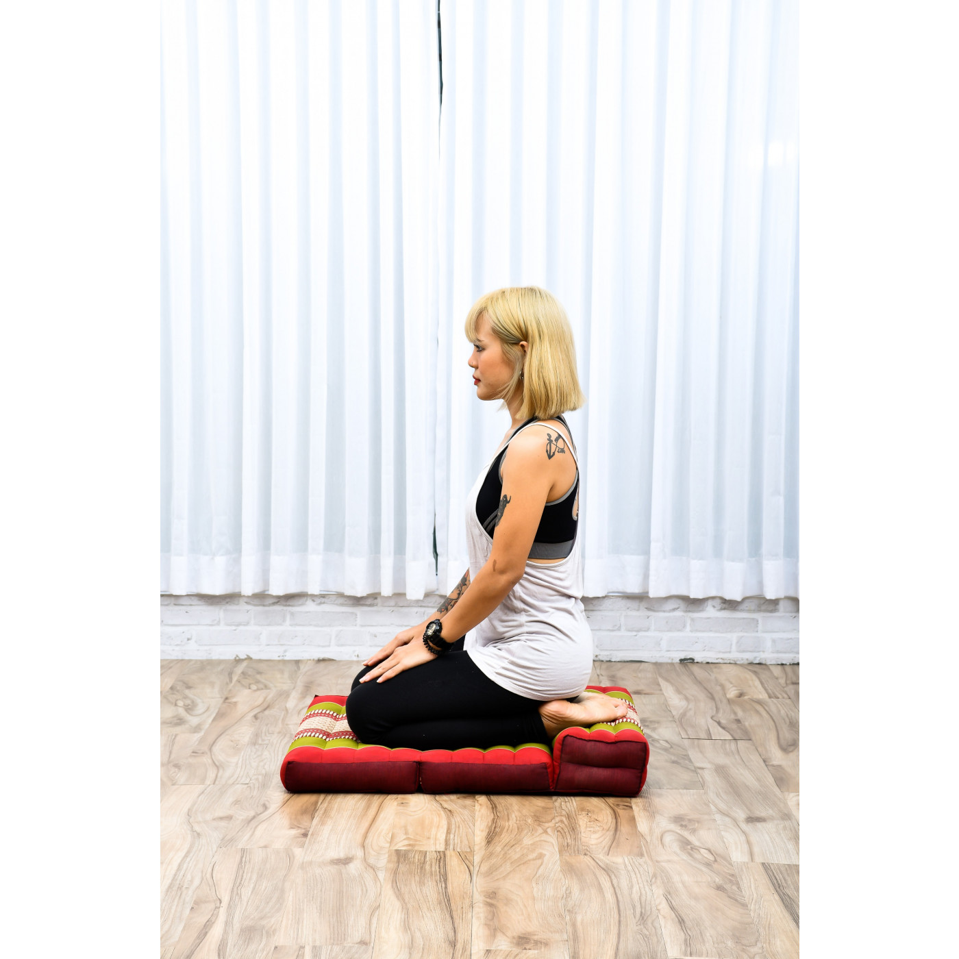 Leewadee cuscino da meditazione: seduta pieghevole per yoga, cuscino per  meditare, attrezzo da pavimento in kapok