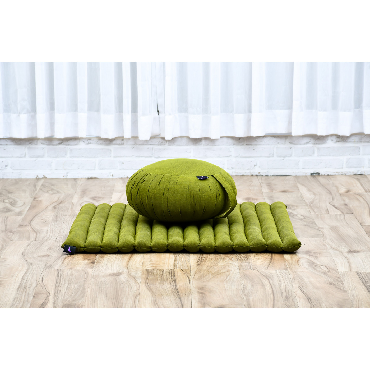 Round Zafu Pillow and Large Square Zabuton Mat for Floor Seating Eco-Friendly Organic and Natural Kapok LEEWADEE Meditation Cushion Set 
