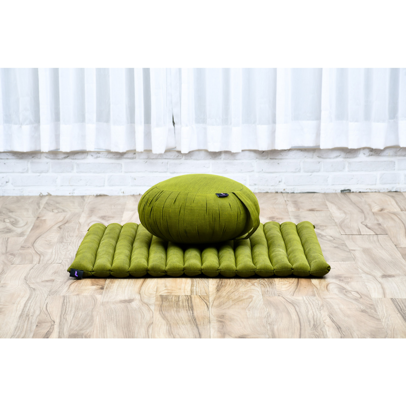 Leewadee Meditation Cushion Set – 1 Small Zafu Yoga Pillow and 1