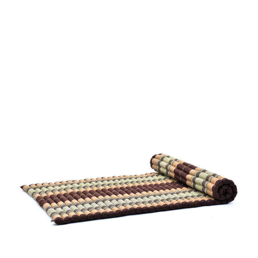 Leewadee Szeroka Rolowana Tajska Mata 190 x 100 cm - Kapok Masaż Tajski & Spanie Alternatywa Futon