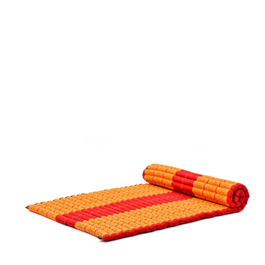 Leewadee Szeroka Rolowana Tajska Mata 190 x 100 cm - Kapok Masaż Tajski & Spanie Alternatywa Futon