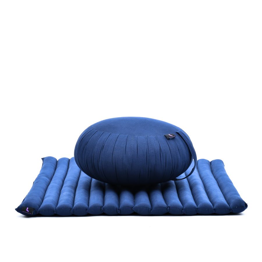 Leewadee Zestaw Medytacyjny Zafu & Zabuton 70 x 70 cm - Kapok Poduszka Joga Zen Zazen