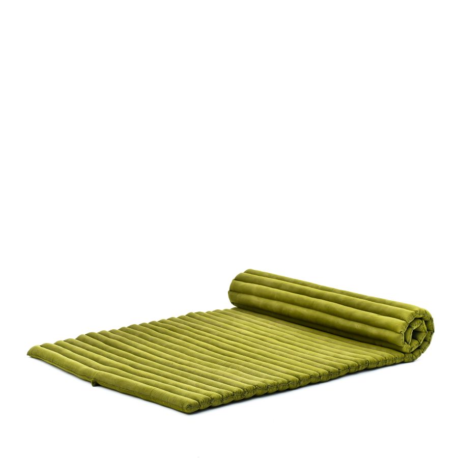 Leewadee Szeroka Rolowana Tajska Mata 190 x 100 cm - Kapok Masaż Tajski & Spanie Alternatywa Futon