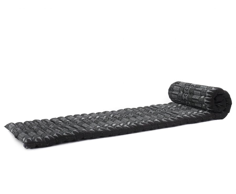 Leewadee Wąska Rolowana Tajska Mata 190 x 50 cm - Kapok Mata Podłogowa Spanie Alternatywa Futon