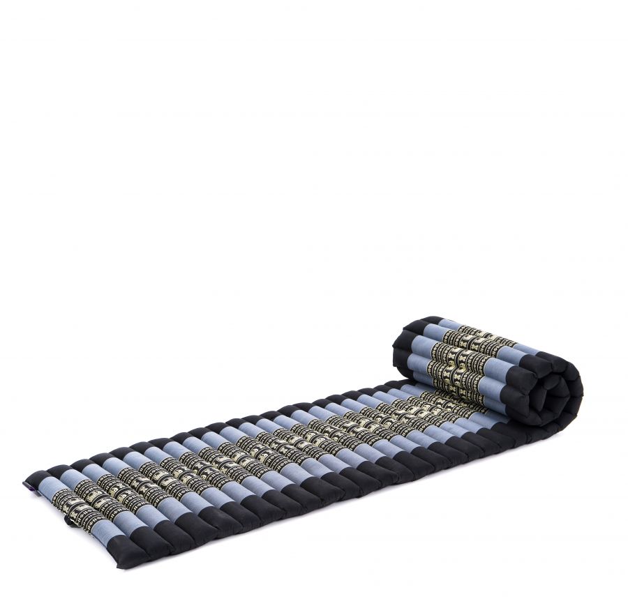 Leewadee Wąska Rolowana Tajska Mata 190 x 50 cm - Kapok Mata Podłogowa Spanie Alternatywa Futon