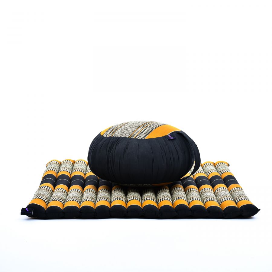Leewadee Zafu & Zabuton Meditationsset 70 X 70 cm - Kapok Meditationsdyna Yoga Zen Zazen