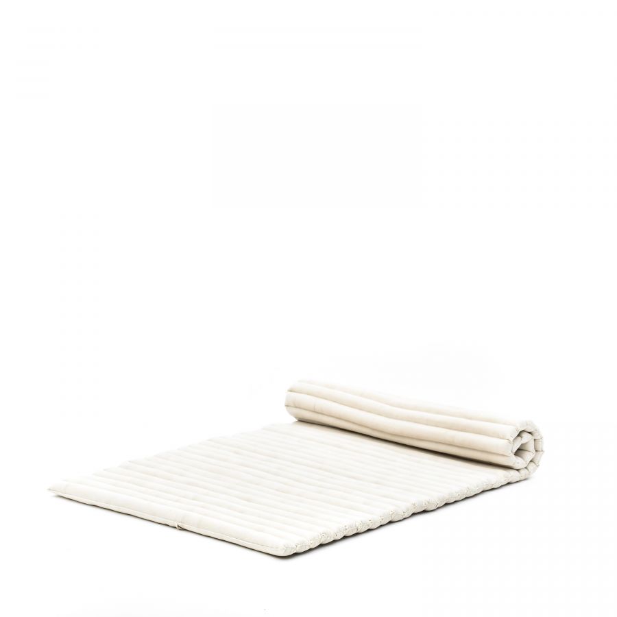 Leewadee Wide Rollable Thai Mat 190 X 100 cm - Kapok Floor Mat for Sleeping, Massage & Meditation Futon Alternative
