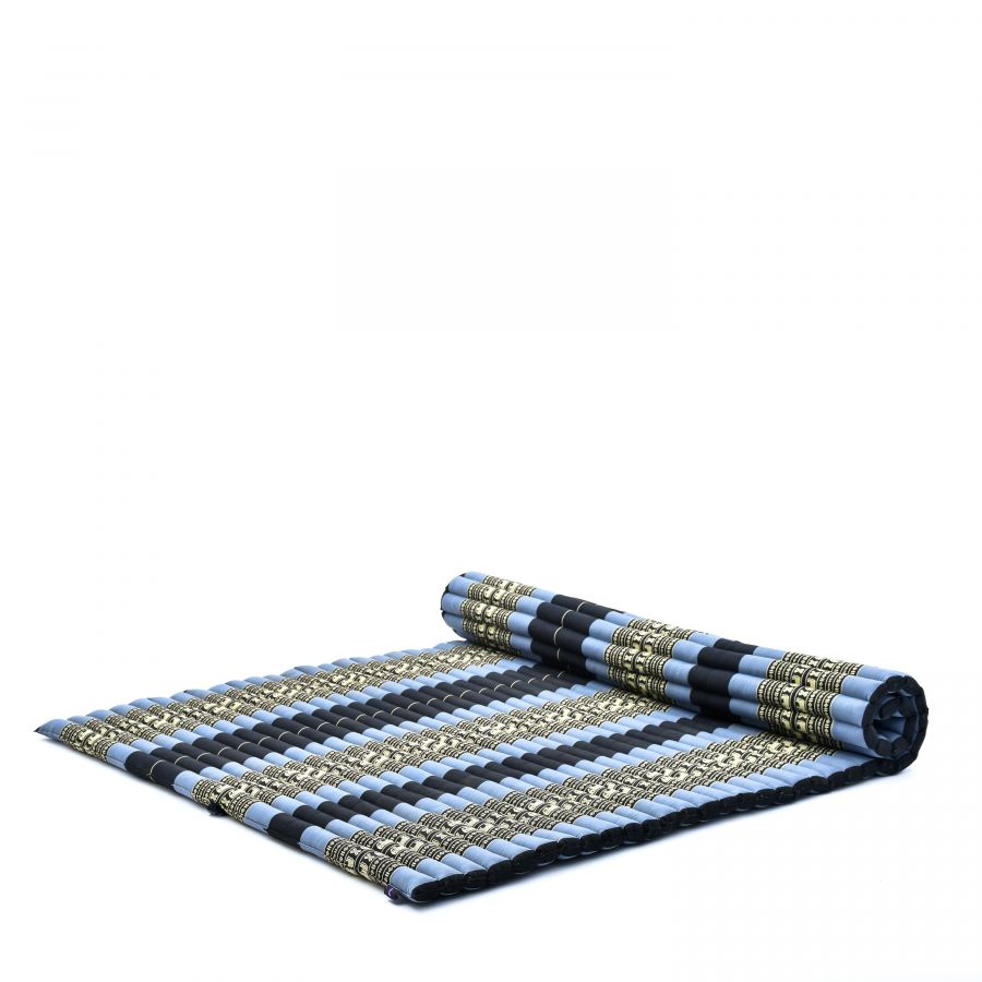 Leewadee Extra Wide Rollable Thai Mat 190 X 145 cm - Kapok Floor Mat for 2 People & Thai Massage Futon Alternative