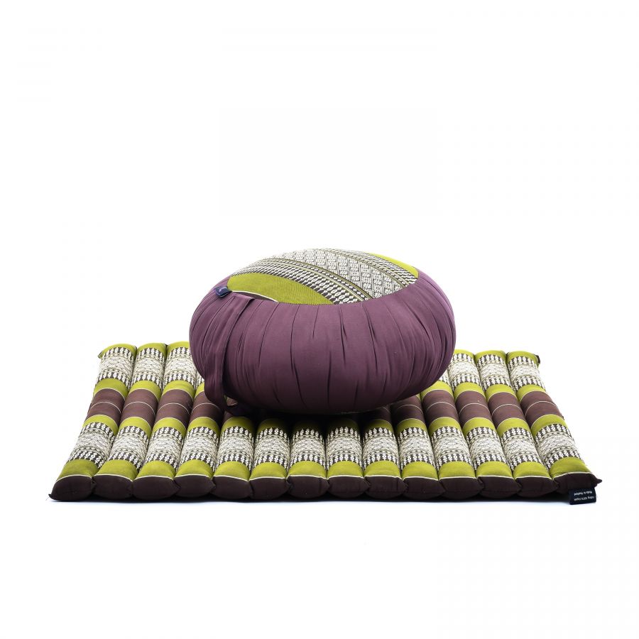 Leewadee Zafu & Zabuton Meditation Set 70 X 70 cm - Kapok Cushion Yoga Zen Zazen Lotus