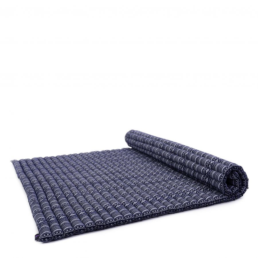 Leewadee Extra Wide Rollable Thai Mat 190 X 145 cm - Kapok Floor Mat for 2 People & Thai Massage Futon Alternative