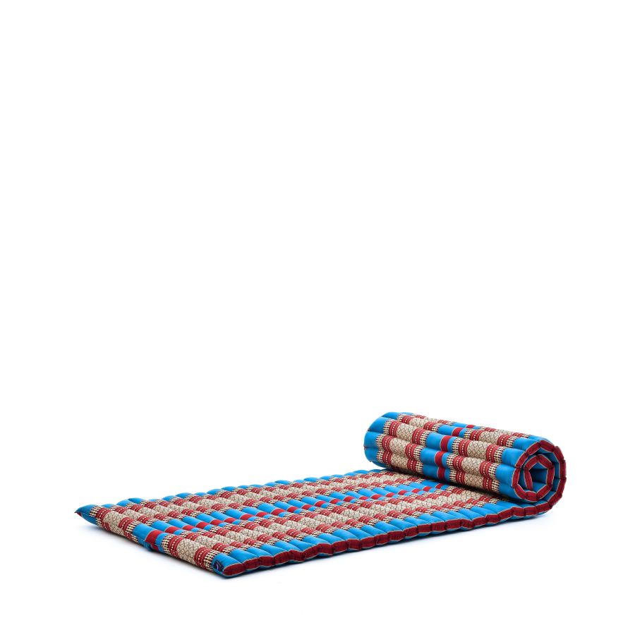 Leewadee Rollable Thai Mat 190 x 70 cm - Kapok Floor Mat for Sleeping, Massage & Meditation Futon Alternative