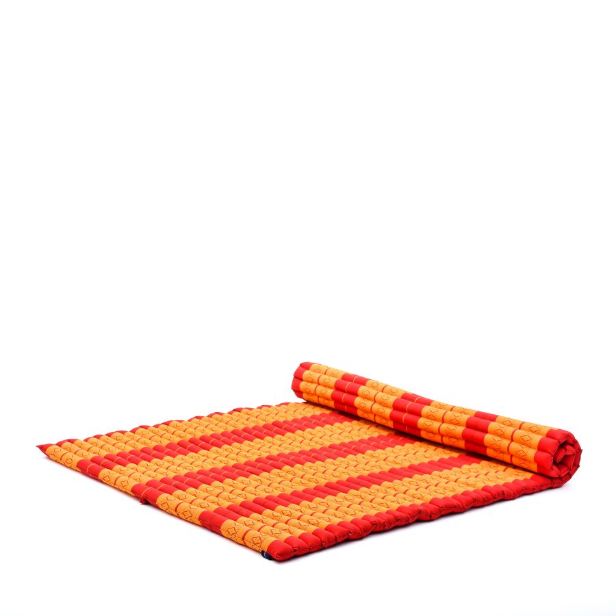 Leewadee Extra Wide Rollable Thai Mat 190 x 145 cm - Kapok Floor Mat for 2 People & Thai Massage Futon Alternative