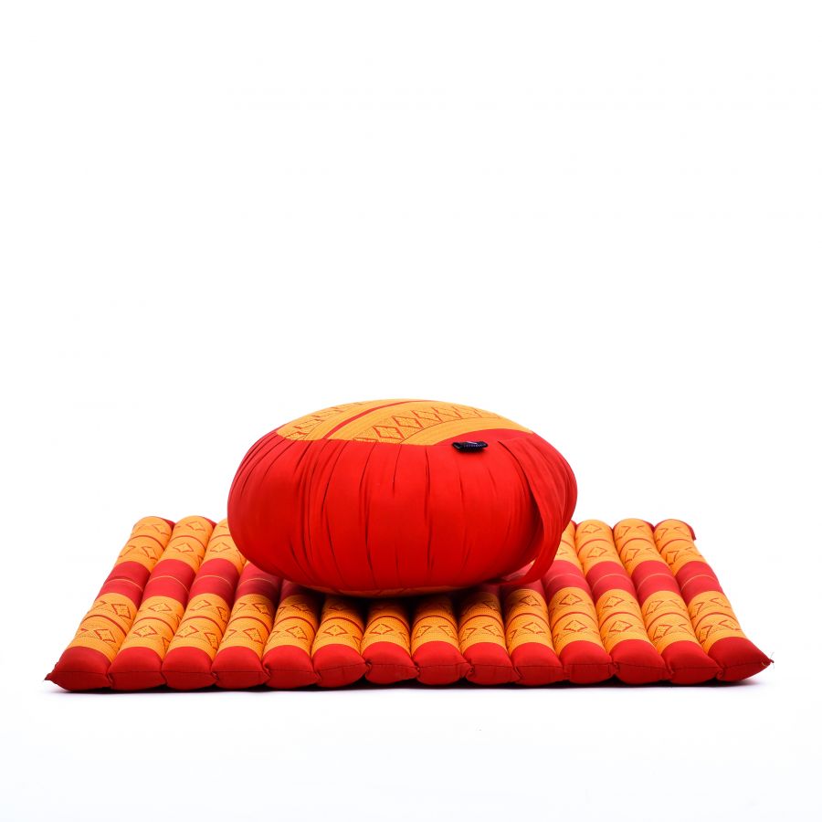 Leewadee Zafu & Zabuton Meditation Set 70 x 70 cm - Kapok Cushion Yoga Zen Zazen Lotus