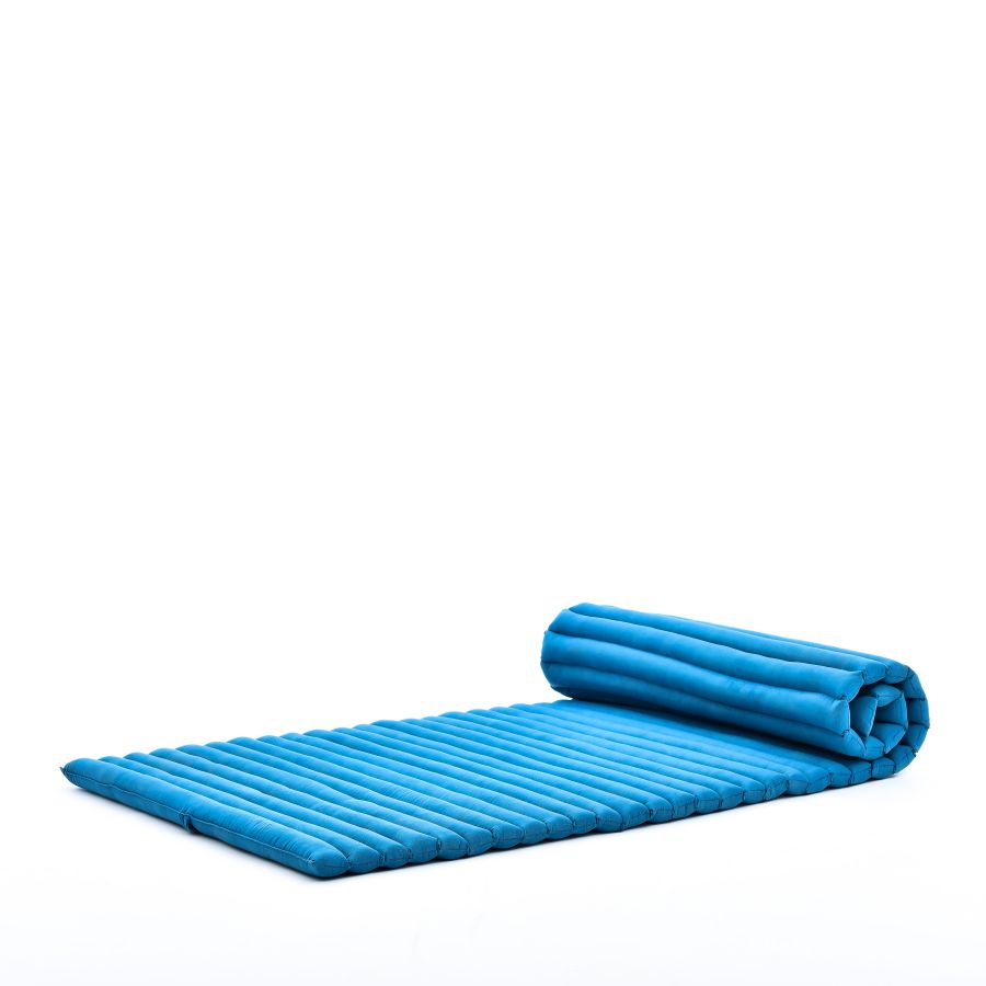 Leewadee Rollable Thai Mat 190 x 70 cm - Kapok Floor Mat for Sleeping, Massage & Meditation Futon Alternative